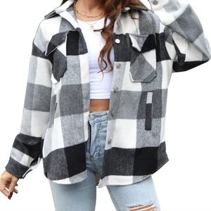 Black and White Plaid Shacket